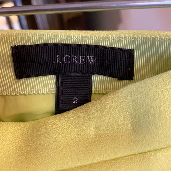 J. Crew Flare Mini Shirt in Lemon/Lime color - Picture 2 of 3